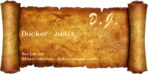 Ducker Judit névjegykártya